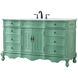 Danville 60 X 21 X 36 inch Vintage Mint Vanity Sink Set