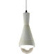 Radiance Collection - Erlen 1 Light 4.75 inch Carrara Marble and Matte Black Pendant Ceiling Light in Replaceable Bulb, White, Form+Finish+Function