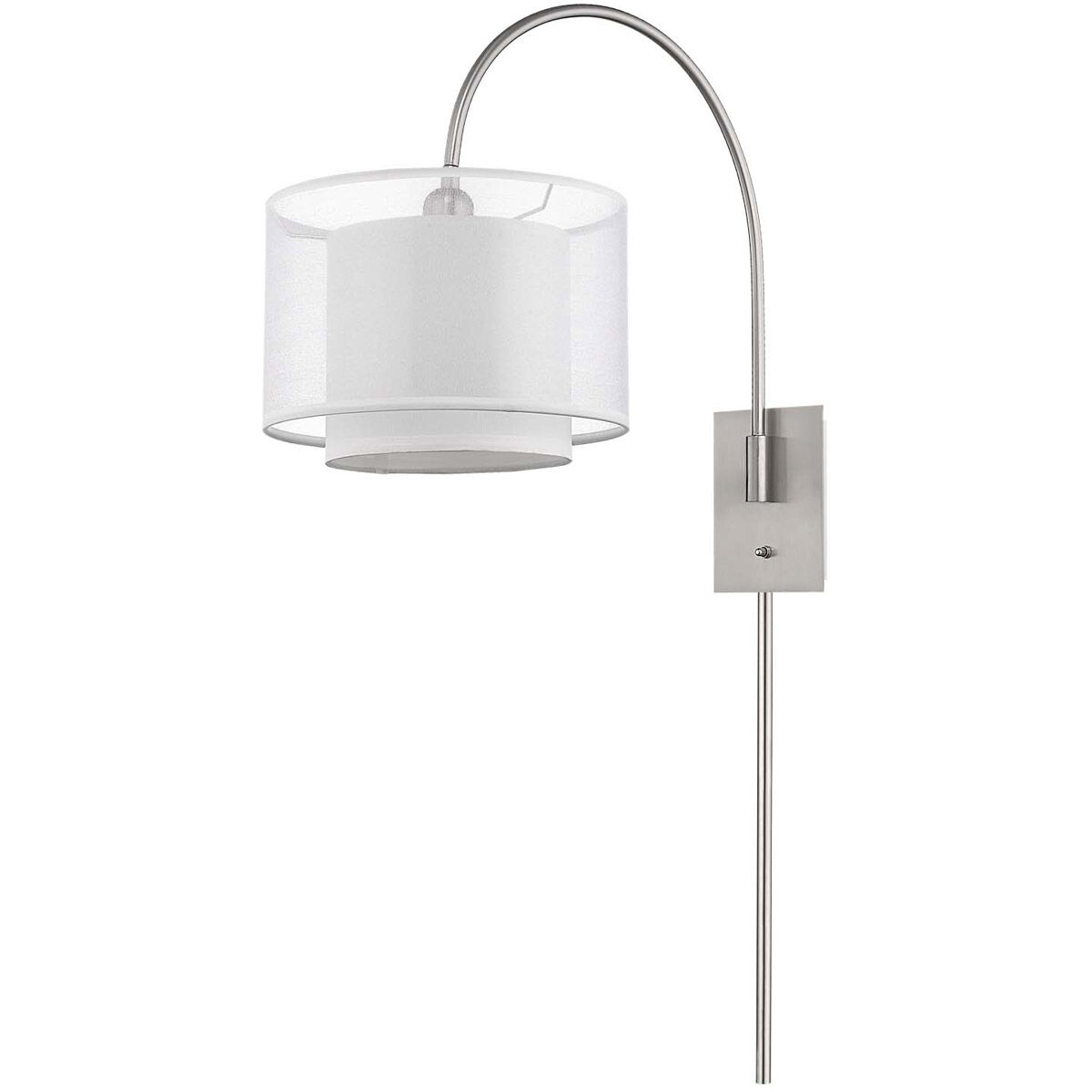 Brella 1 Light 12 inch Brushed Nickel Wall Lamp Wall Light