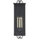 Giatti 3 Light 35.5 inch Midnight Outdoor Wall Sconce, Large