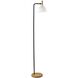 Peyton 60 inch 25.00 watt Black and Natural Wood Floor Lamp Portable Light