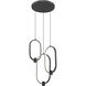 Saros LED 16.25 inch Matte Black Chandelier Ceiling Light