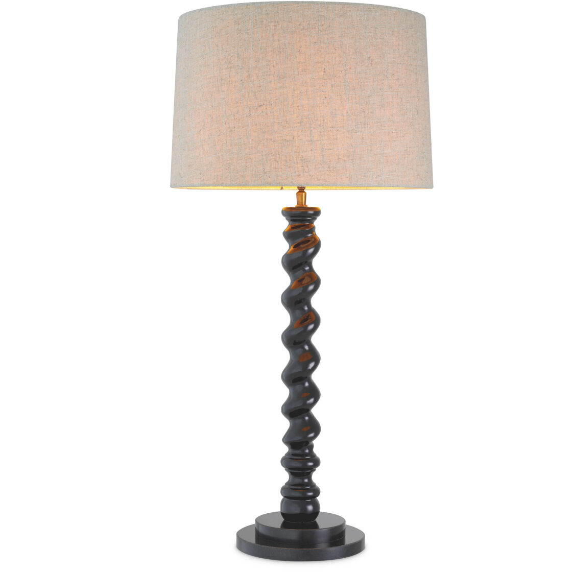 Massimo 31.89 inch 60 watt Piano Black and Black Granite Base Table Lamp Portable Light