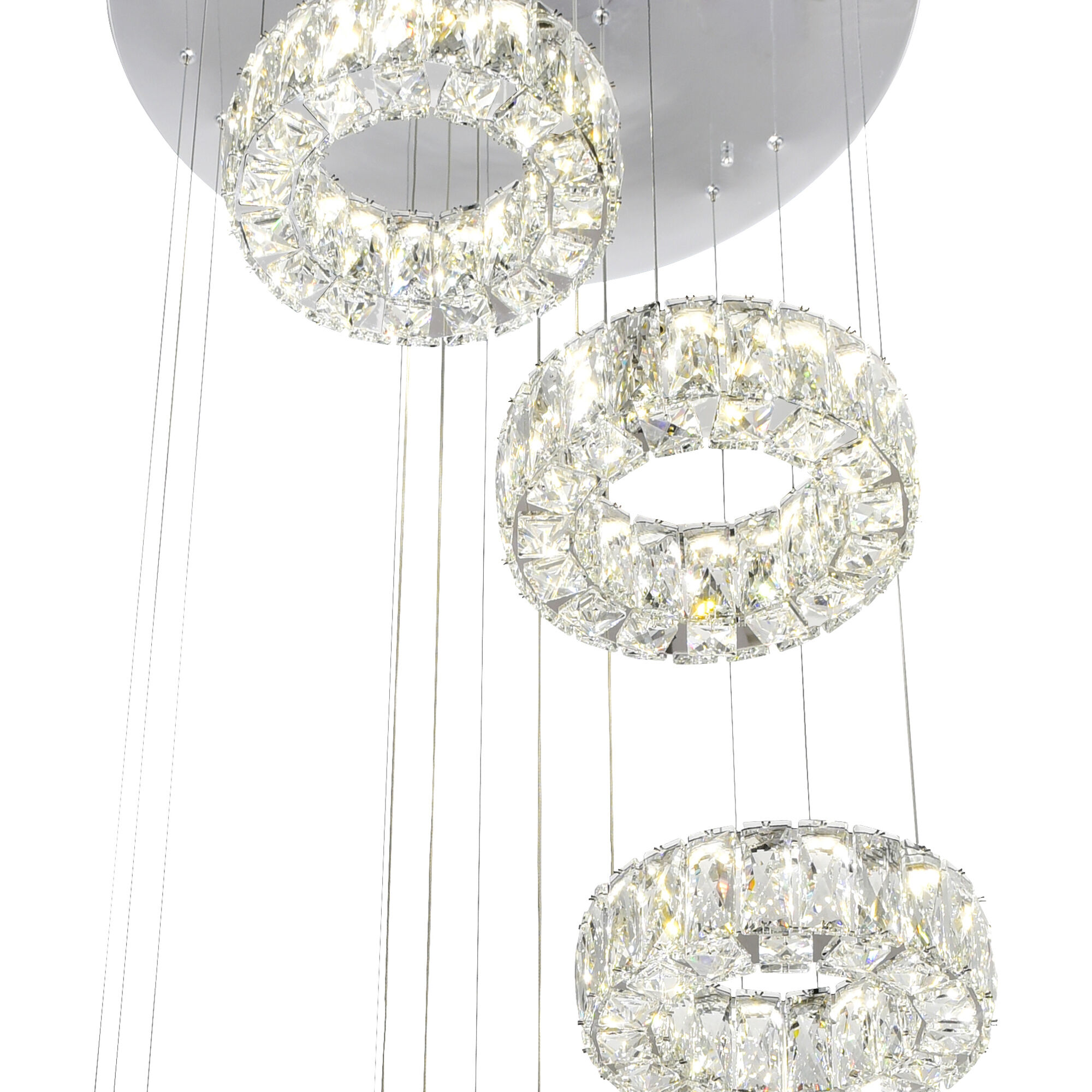 Madeline LED 24 inch Chrome Down Chandelier Ceiling Light