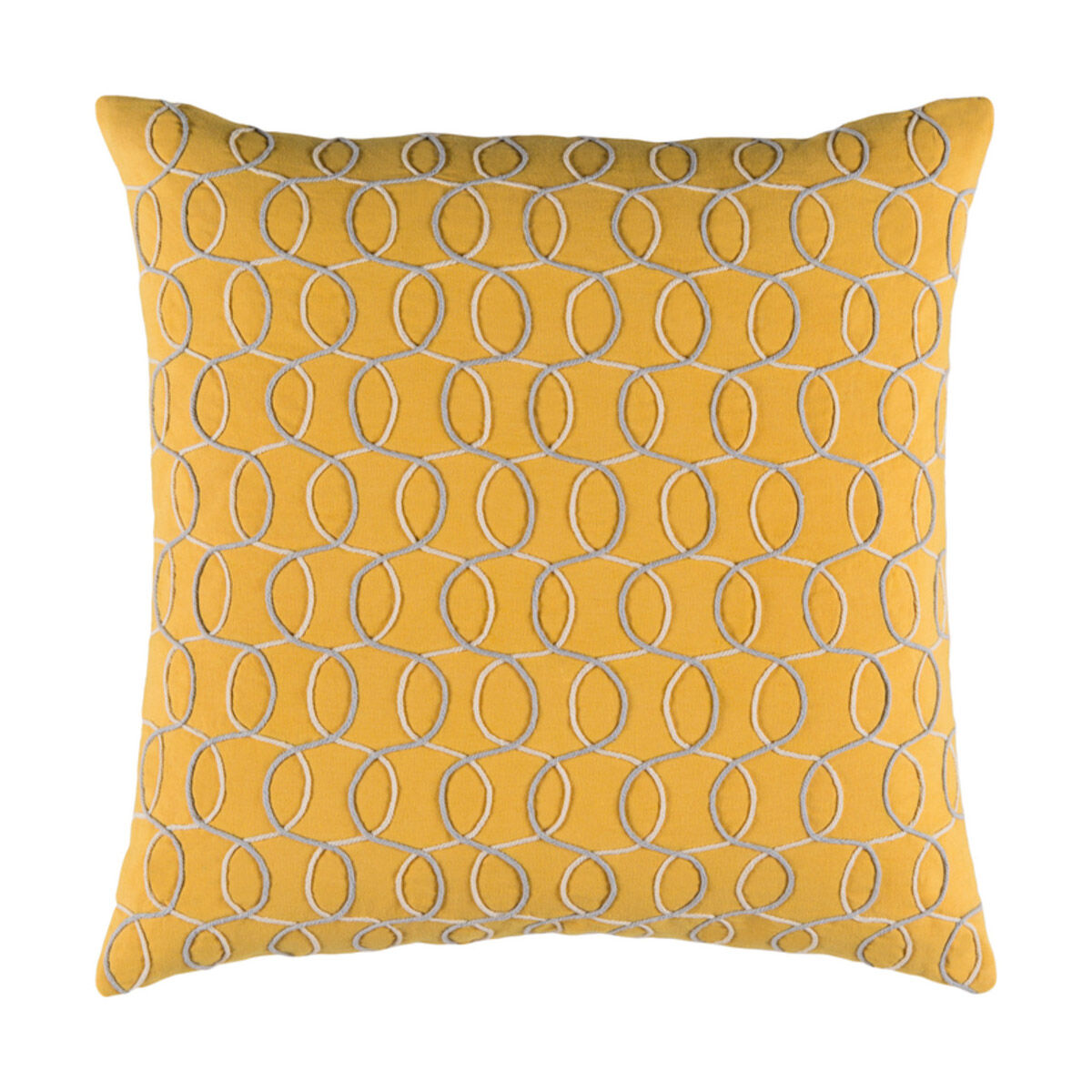 Solid Bold II 19 X 13 inch Yellow and Grey Pillow Cover