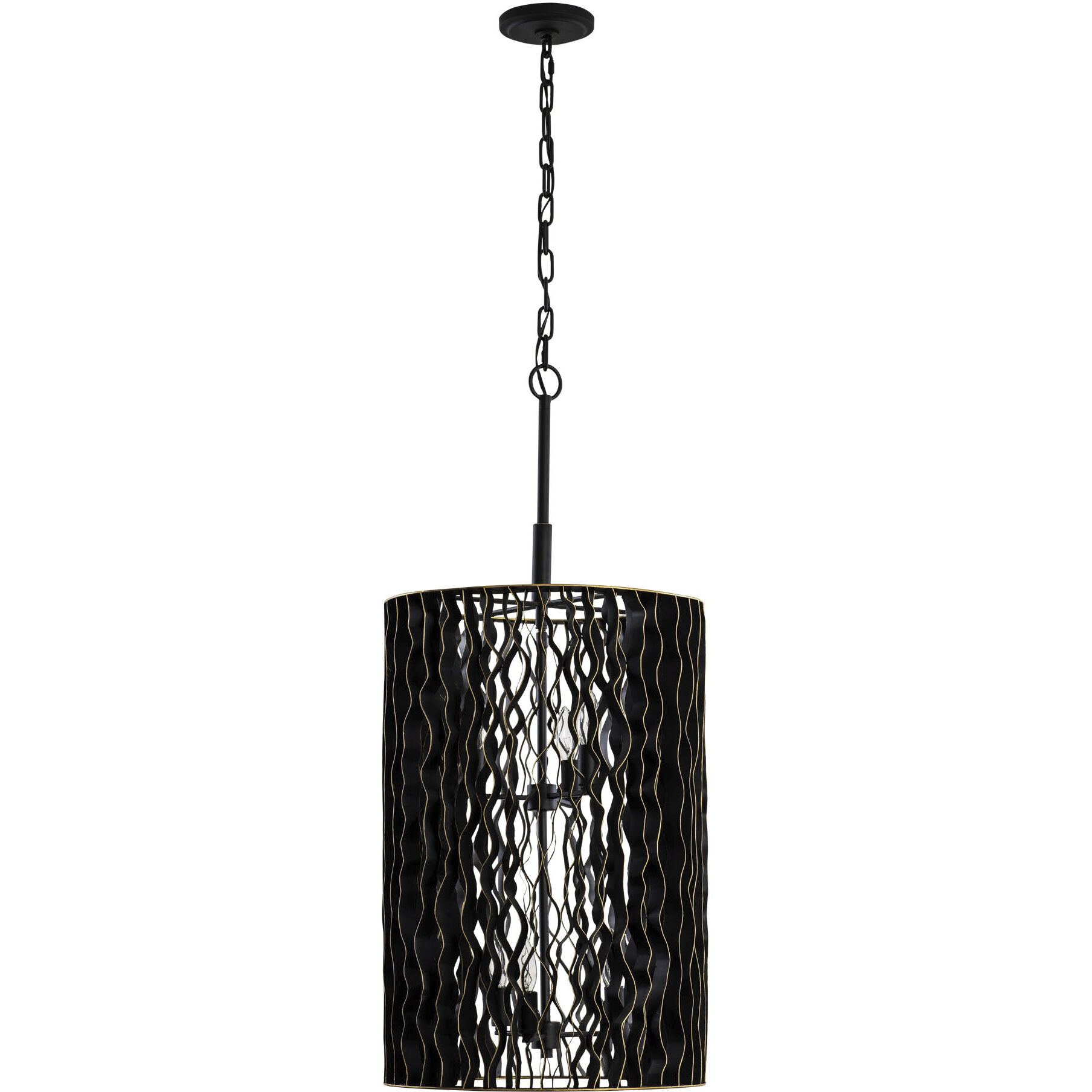 Estela 6 Light 16 inch Matte Black Foyer Ceiling Light, Smithsonian Collaboration