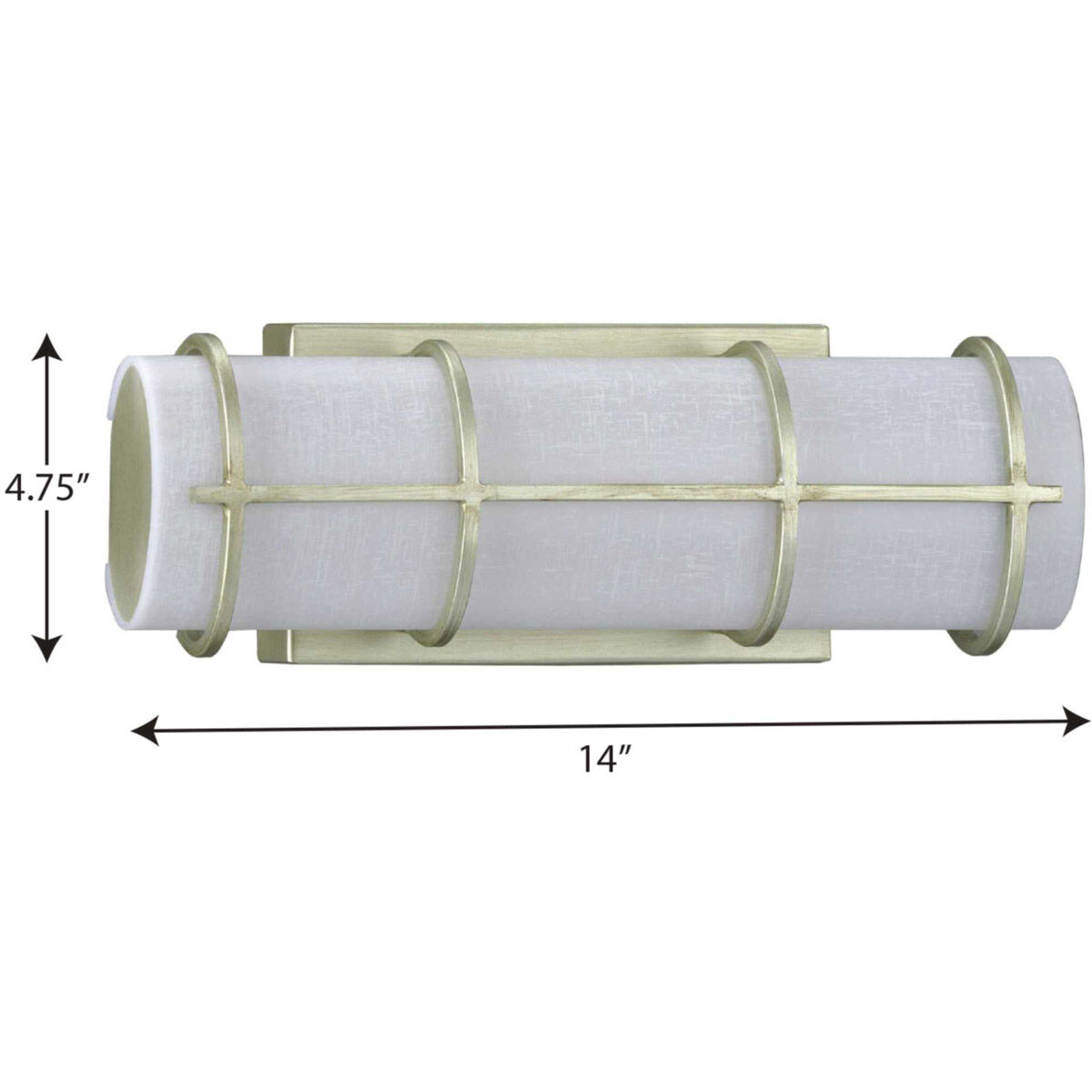 Grid LED LED 14 inch Silver Ridge Linear Bath Vanity Wall Light, Progress LED