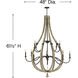 Middlefield LED 48 inch Iron Rust Chandelier Ceiling Light