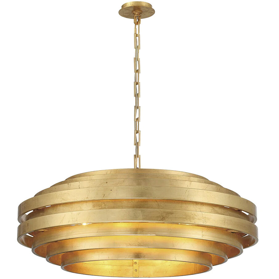 Belmont 8 Light 31.88 inch Gold Leaf Pendant Ceiling Light