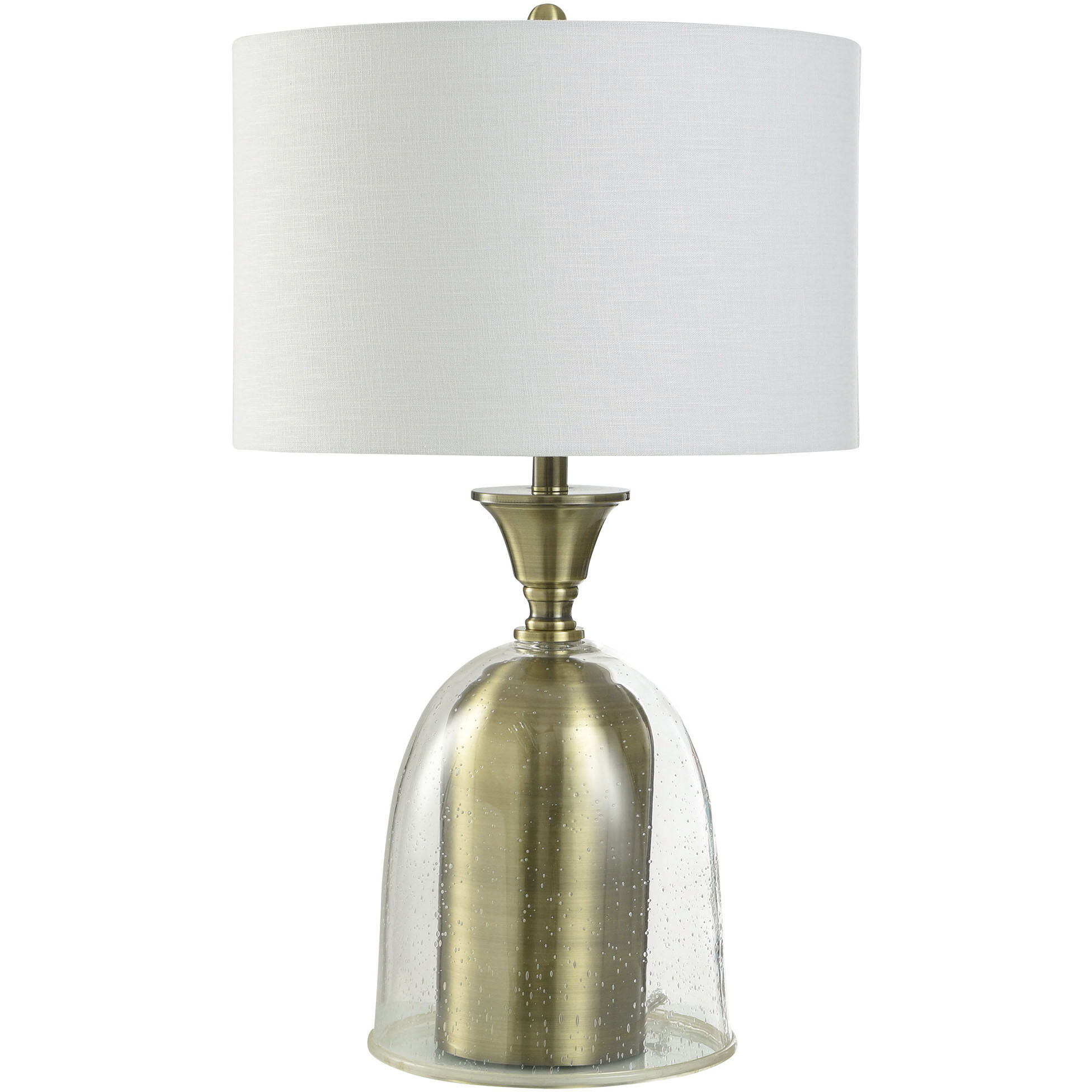 Cameron 29 inch 100.00 watt Antique Bronze and Clear Seeded Table Lamp Portable Light