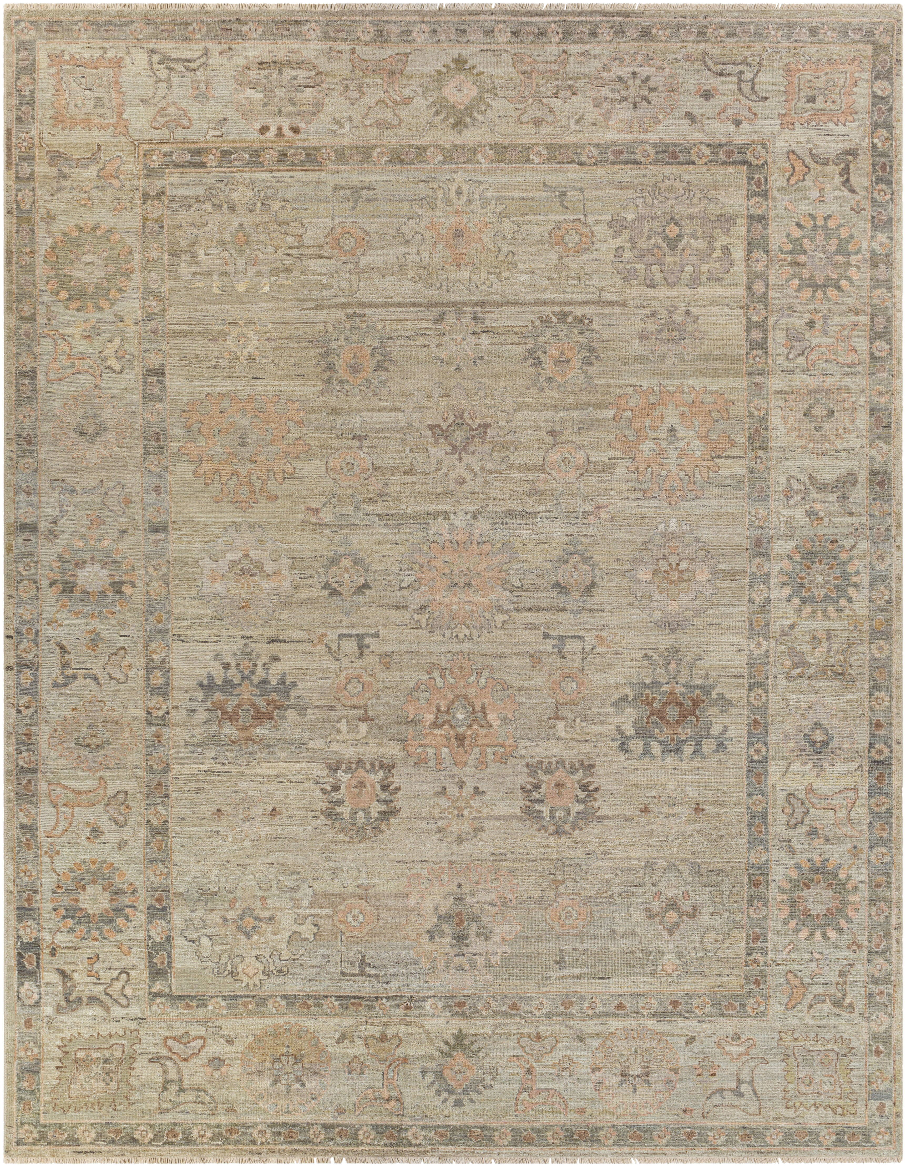Khotan 144 X 108 inch Sage Rug, Rectangle