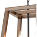 Barrow 3 Light 12 inch Birchwood with Matte Black Chandelier Ceiling Light