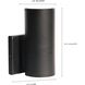 Brentwood LED 8 inch Black Outdoor Wall Sconce, Large