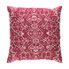 Batik 22 X 22 inch Burgundy and Ivory Pillow