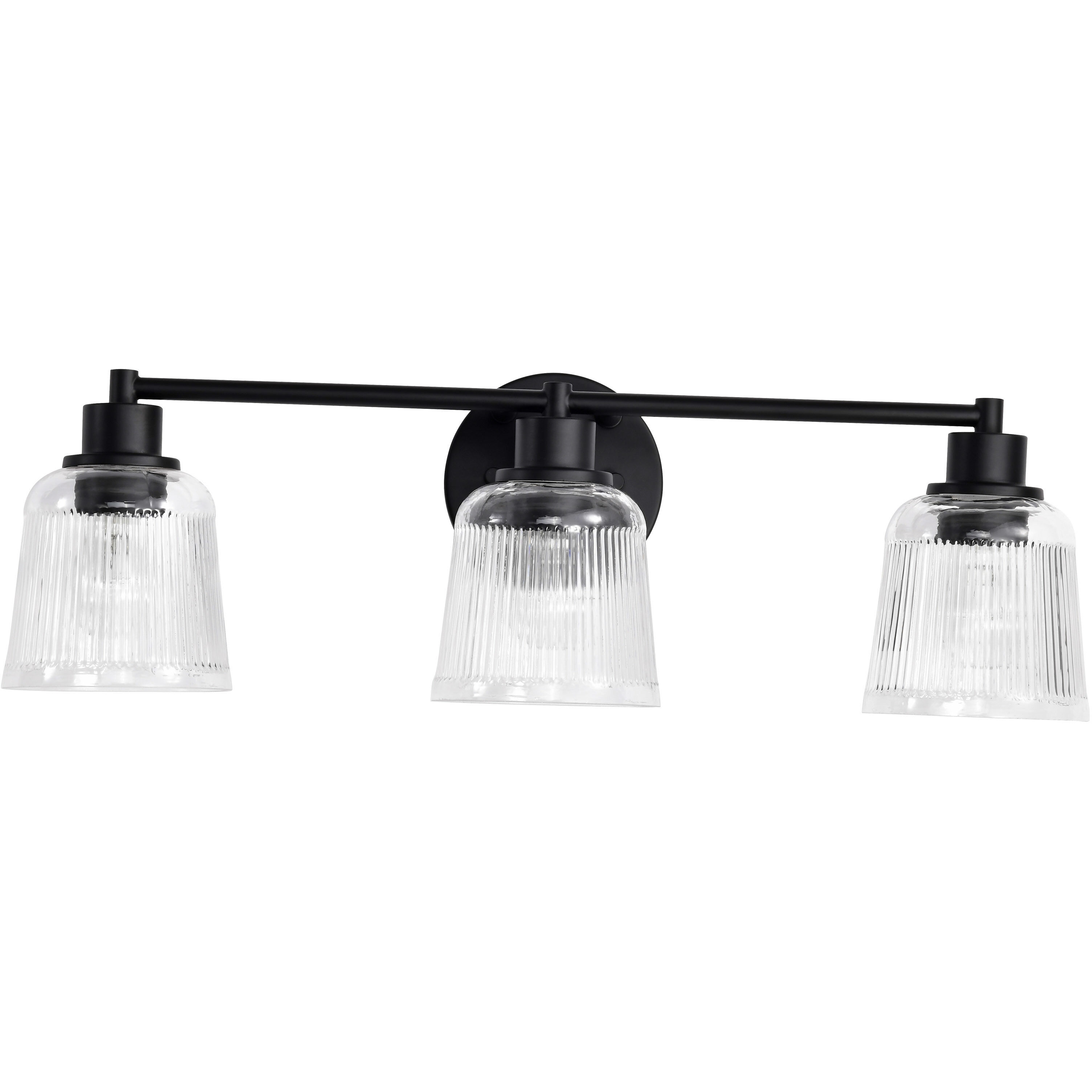 Grayson 24 inch Matte Black Vanity Wall Light
