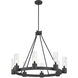 Evandrel 8 Light 32 inch Matte Black Chandelier Ceiling Light