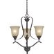 Riverton 3 Light 22 inch Dark Bronze Chandelier Ceiling Light