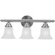 Neptune 3 Light 19 inch Brushed Nickel Bath Vanity Wall Light
