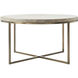 Liana 30 X 15 inch Antique Brass Coffee Table
