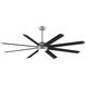 Stellar Custom 9.21 inch Silver Fan Motor Only, Blades Sold Separately