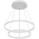 Cerchio LED 23.63 inch White Chandelier Ceiling Light