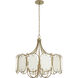 Panelist 6 Light 31.25 inch Brass Kisser Pendant Ceiling Light