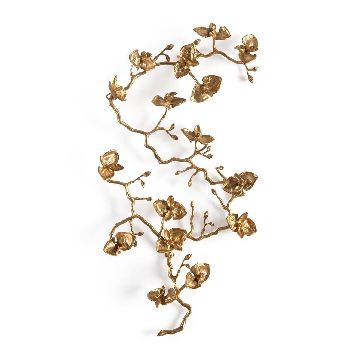 Orchid I Brass Wall Sculpture