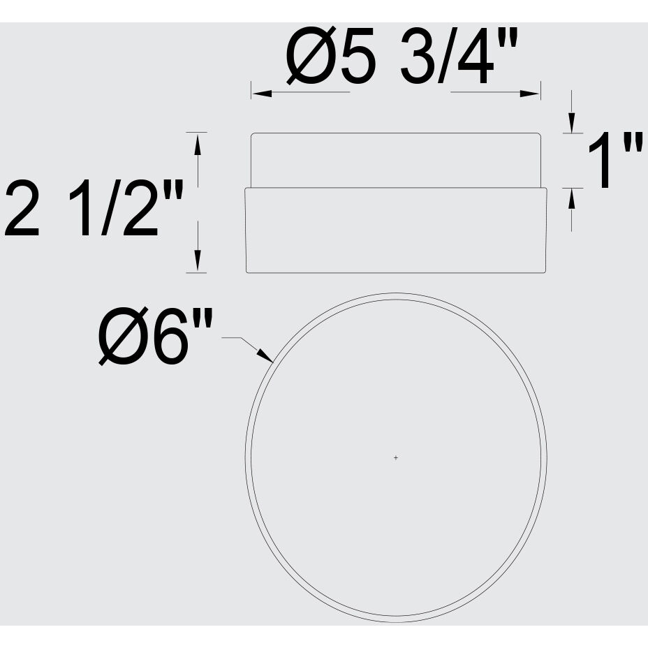 Sunspot LED 6 inch Brushed Stainless Steel Outdoor Flush Mount
