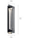 River Path LED 23 inch Textured Black Outdoor Wall, Large