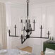 Kerrison 12 Light 40.5 inch Natural Black Iron Chandelier Ceiling Light