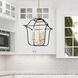 Tudor 3 Light 12 inch Satin Gold and Black Down Pendant Ceiling Light