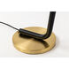 Whit 60 inch 60.00 watt Aged Brass/Black Floor Lamp Portable Light