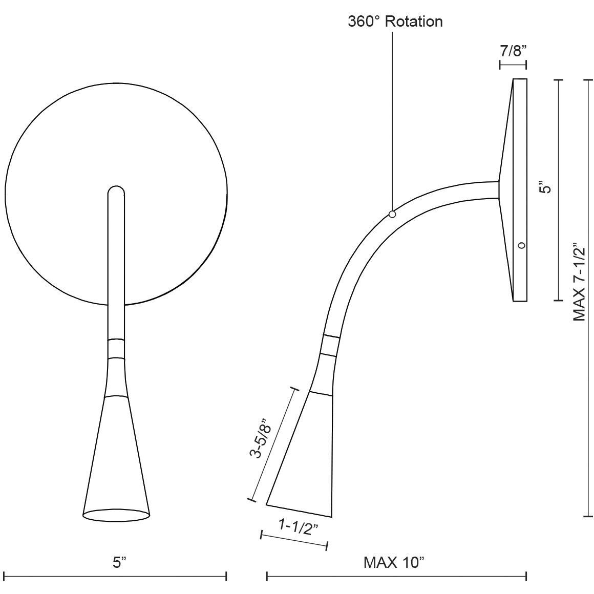 Eton Wall Sconce Wall Light in White