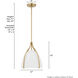 Arcelia 1 Light 12 inch Alturas Gold Pendant Ceiling Light, Medium