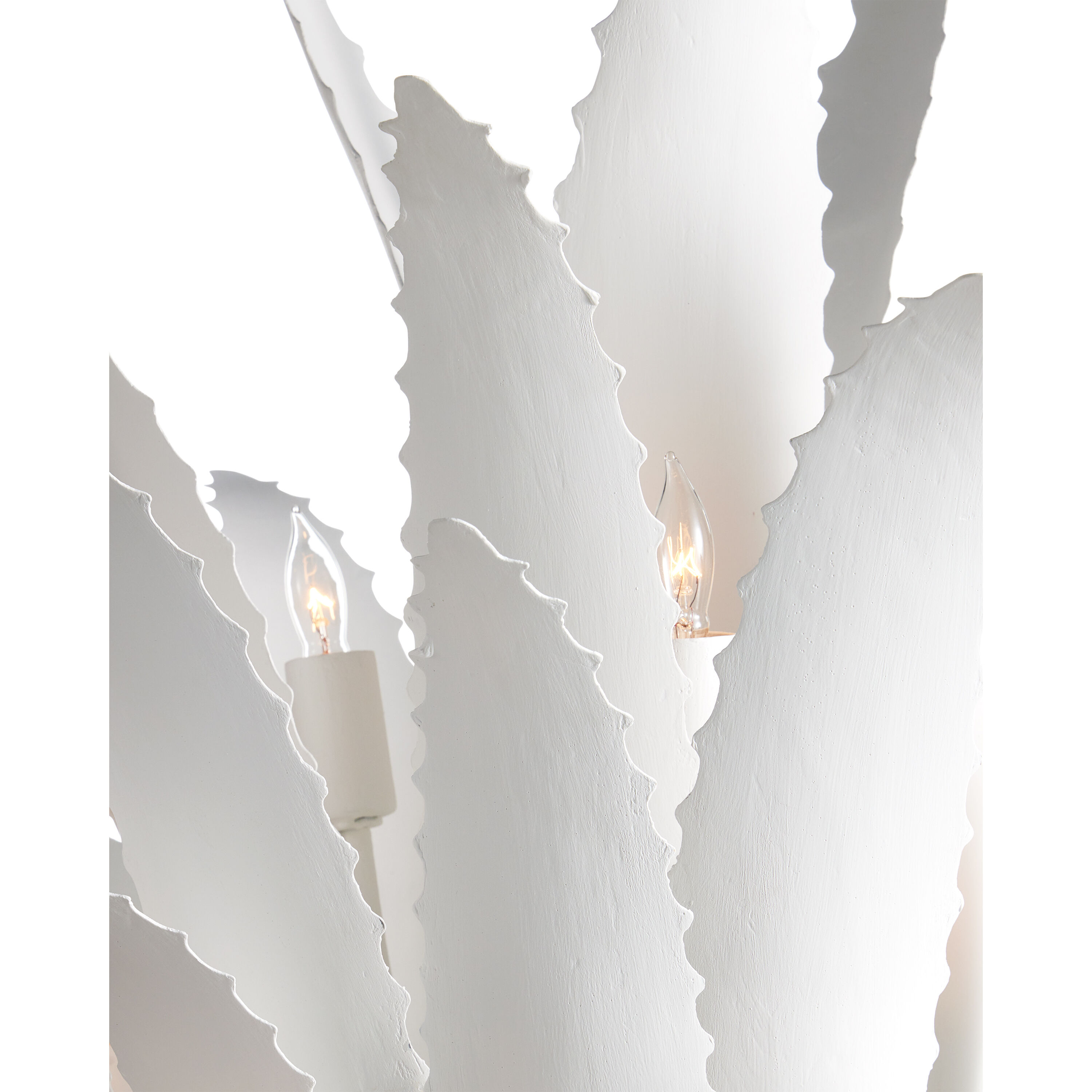 Agave 9 Light 26.75 inch Gesso White Chandelier Ceiling Light, Marjorie Skouras Collection