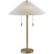 Claremont 24 inch 40.00 watt Antique Brass Table Lamp Portable Light