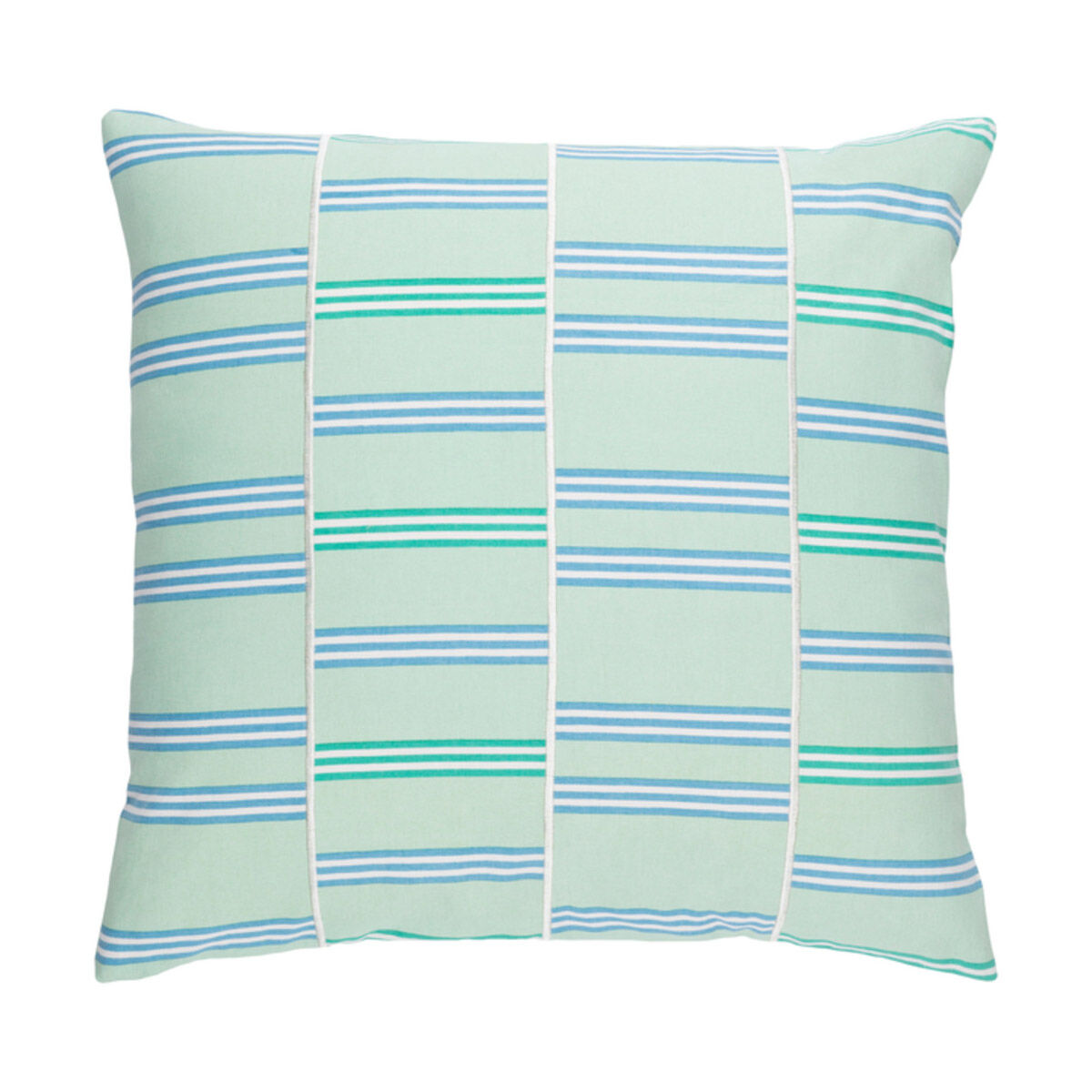Lina 20 X 20 inch Mint and White Throw Pillow