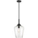 Carlton 1 Light 11 inch Matte Black Pendant Ceiling Light, Essentials