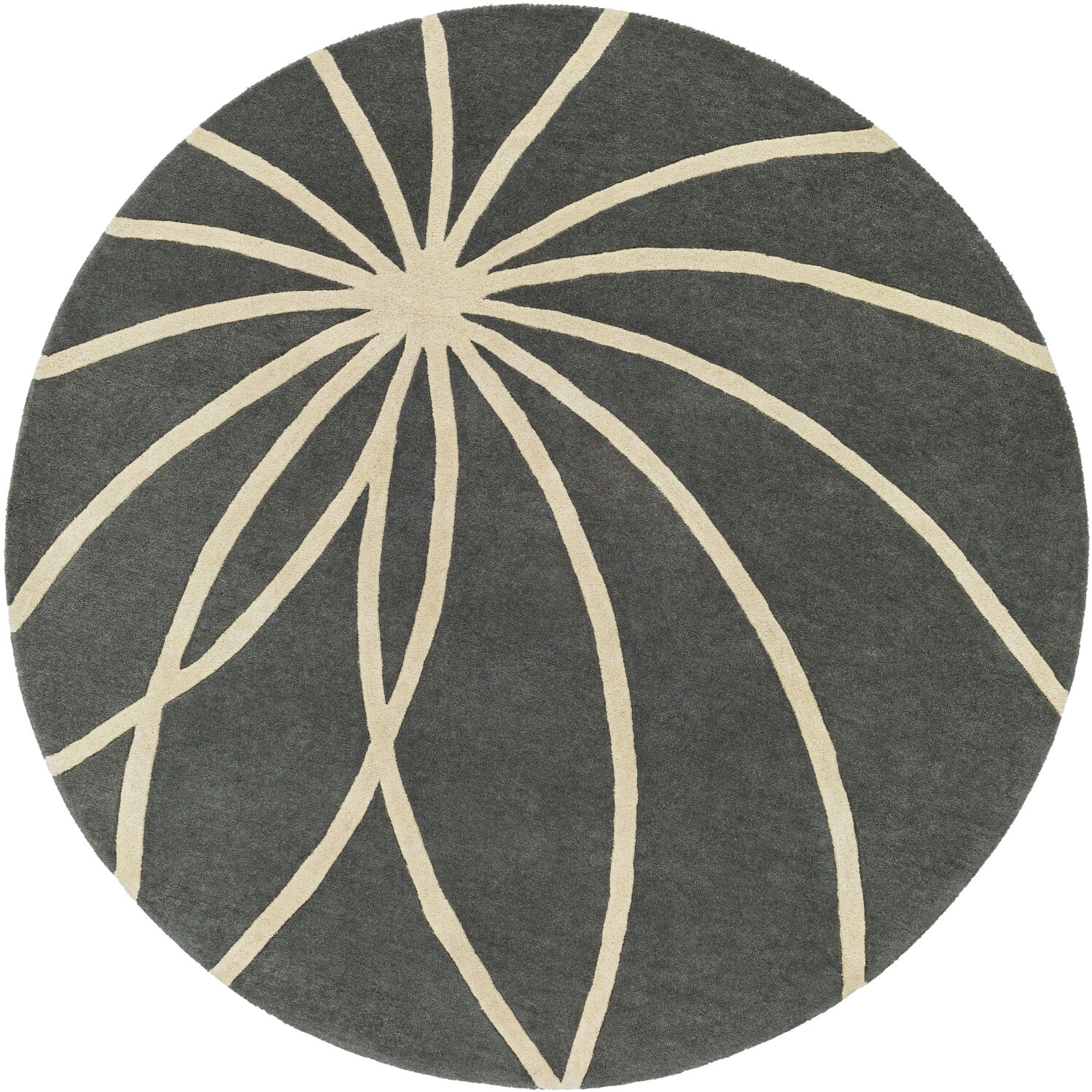Philadelphia 48 inch Charcoal Rug, Round