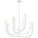 Dahlia LED 36 inch Plaster White Chandelier Ceiling Light