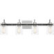 Axel 4 Light 31 inch Brushed Nickel Bath Light Wall Light, Extra Large