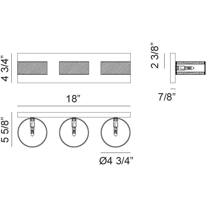 Weatherton 3 Light 18 inch Champagne Gold Wall Sconce Wall Light