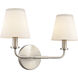 Hoyle 2 Light 16 inch Antique Nickel Vanity Light Wall Light