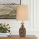 Percy 29 inch 150.00 watt Brown Marble and Brass Buffet Lamp Portable Light