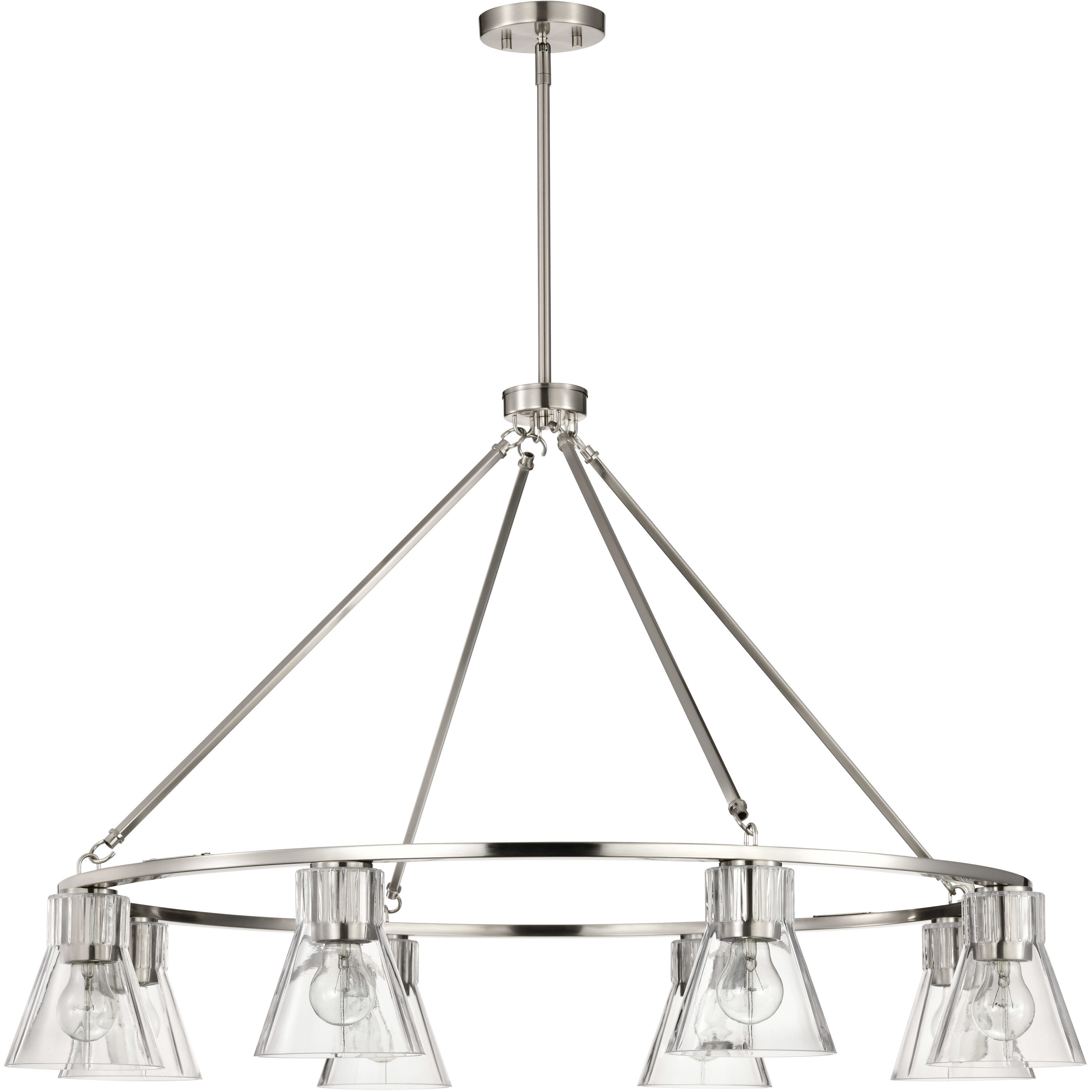Gianna 40 inch Brushed Nickel Chandelier Ceiling Light