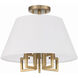 Westwood 5 Light 16 inch Vibrant Gold Semi Flush Ceiling Light