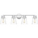 Haverfield 4 Light 33 inch Polished Chrome Bath Light Wall Light