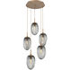 Meteo Incandescent 5 Light Novel Brass Chandelier Ceiling Light, Round Multi-Pendant