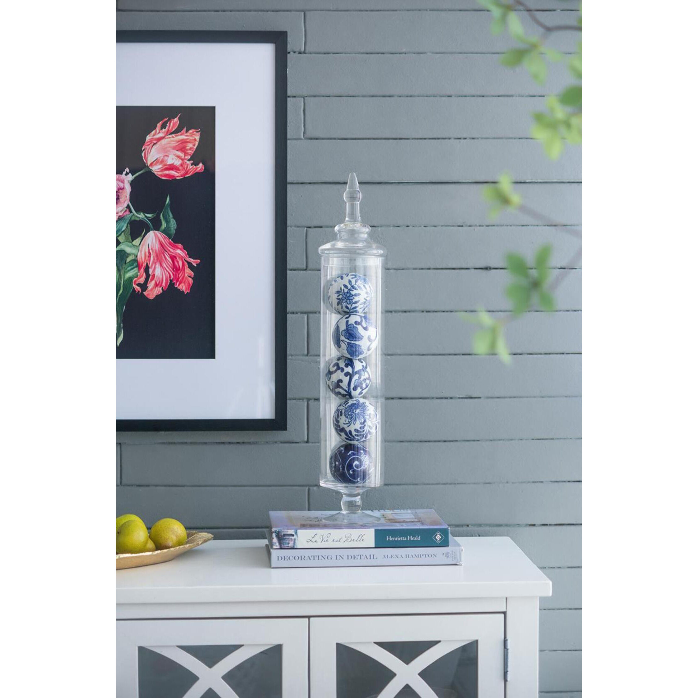 Orbs Blue/White Décor