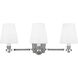 AH by Alexa Hampton Paisley 3 Light 23.38 inch Polished Nickel Vanity Light Wall Light